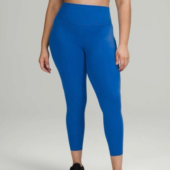 LULULEMON Blazer Blue Tone Base Pace High‎ Rise Active Workout Leggings Size 20 - Picture 1 of 14
